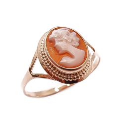 Tuotekuva Kultainen camee-sormus 18,5mm v.-90