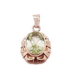 Tuotekuva Kultainen riipus vaalean vihreä kivi