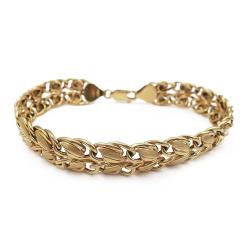 Tuotekuva 10mm Lehtikuvioitu rannekoru 18cm