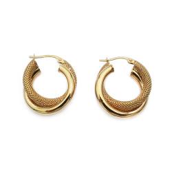 Tuotekuva Kultaiset rengaskorvakorut, koristekuvio