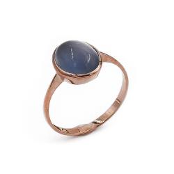 Tuotekuva Kultainen v.sinikivinen sormus ovaali 16