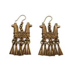 Tuotekuva Kalevala korun Kaksipäinen hevonen korvakorut, pronssi