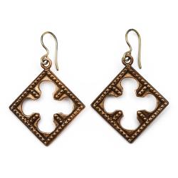 Tuotekuva Kalevala korun Luistarin viikinkihelat neliö korvakorut, pronssi