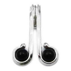 Tuotekuva Hopeinen kultakeskus onyx riipus