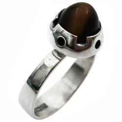 Tuotekuva Hopeinen sormus tiikerinsilmä 17+mm V.-67