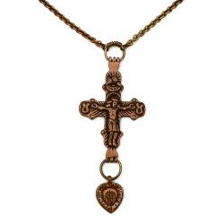 Tuotekuva Kalevala Koru Räisälän Krusifiksi riipus 80cm, pronssi