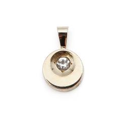 Tuotekuva Kultainen pyöreä zirkonia riipus