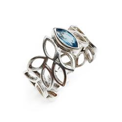 Tuotekuva Kaunis Koru Blue hopeasormus sinisellä kivellä 19,25