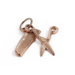 Tuotekuva Kultainen parturikampaajan sakset ja kampariipus