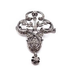 Tuotekuva Hopeinen rintaneula markasiitit