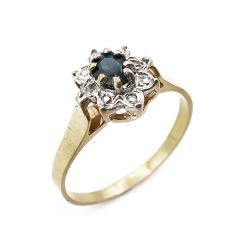 Tuotekuva Diana sinisafiiri timanttisormus 0,02ct 17,25mm