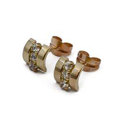 Tuotekuva Kultaiset neliö korvakorut kirkkailla kivillä