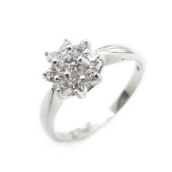 Tuotekuva Hopeinen sormus,18mm,kirkkaat kivet,kukka