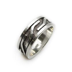 Tuotekuva Kuvioitu hopeasormus 17,5mm