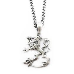 Tuotekuva Hopeinen oksidoitu Suomileijona riipus +ketju 45 cm