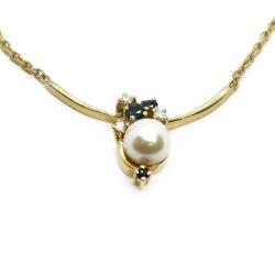 Tuotekuva Kaulaketju timantti/safiiri ja helmi