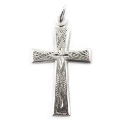 Tuotekuva Hopeinen risti, kuvioitu