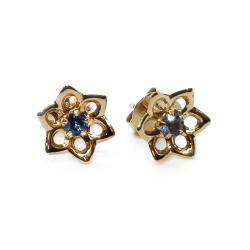 Tuotekuva Korvanapit kukat siniset kivet