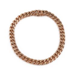 Tuotekuva Kultainen panssariranneketju kotelolukolla 7.5mm 22.5cm GHK