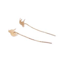 Tuotekuva Kultaiset koirakorvakorut ketjuilla