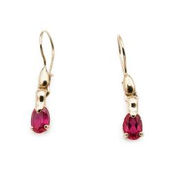 Tuotekuva Kultaiset korvakorut punaiset kivet