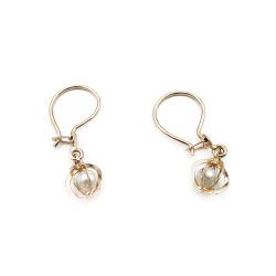 Tuotekuva Kultaiset koukkukorvakorut, helmi