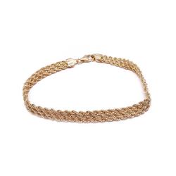 Tuotekuva Kultainen 3-osainen cordell-ranne 18,5cm