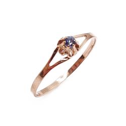 Tuotekuva Kultainen sinikivinen sormus 16,5mm