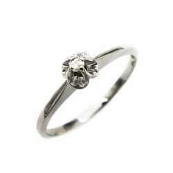 Tuotekuva Valkokultainen timanttisormus 0.02ct 17,5mm 18k