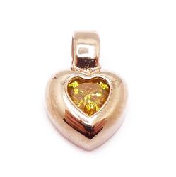 Tuotekuva Kultainen vihreäkivinen sydänriipus