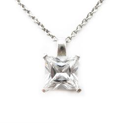 Tuotekuva Espirit cushion kaulakoru kirkkaalla kivellä 42-45cm