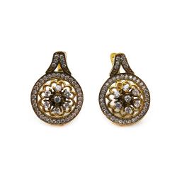 Tuotekuva Kullatut hopeiset zirk. korvakorut prisurilukolla