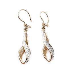 Tuotekuva Kelta/valkokultaiset koukkukorvakorut