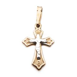 Tuotekuva Kelta/valkokultainen risti riipus