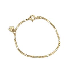 Tuotekuva Kultainen Figaro lasten ranneketju perhos maskotilla