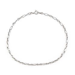 Tuotekuva Hopeinen nilkkaketju 25 cm Figarolenkkiketju