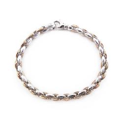 Tuotekuva Hopeinen ranneketju,19 cm, kaksivärinen hopea/kullattu hopea