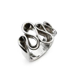 Tuotekuva Hopeinen aaltoileva sormus koko 16,25