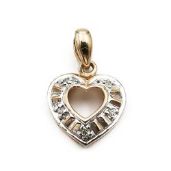 Tuotekuva Kultainen timanttisydänriipus 0.025ct