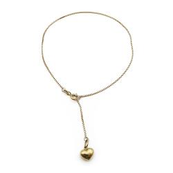 Tuotekuva Kultainen nilkkaketju sydämmellä 22,5cm