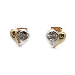 Tuotekuva Kultaiset korvakorut sydän, rodinoitu