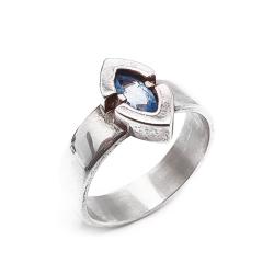 Tuotekuva Hopeinen sormus sininen kivi 18mm
