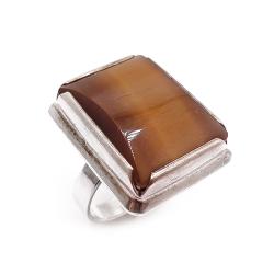 Tuotekuva Hopeinen sormus tiikerinsilmä 17mm