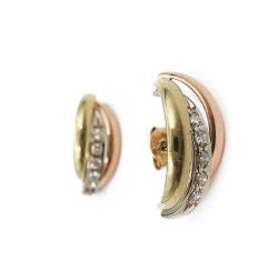Tuotekuva 18K Keltakulta / punakulta timanttikorvakorut 0,10ct