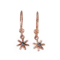 Tuotekuva Kultaiset kukkakorvakorut v.sin. kivellä koukku