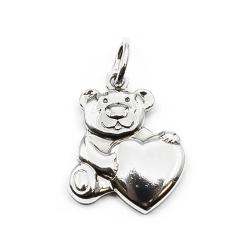 Tuotekuva Hopeinen nalle ja sydän -riipus