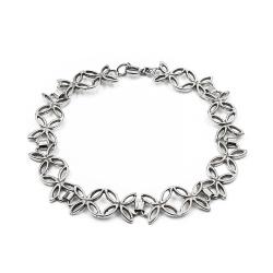 Tuotekuva Hopeinen ranneketju kukkapaloilla 19,5cm