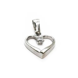 Tuotekuva VK sydänriipus kirkkaalla kivellä