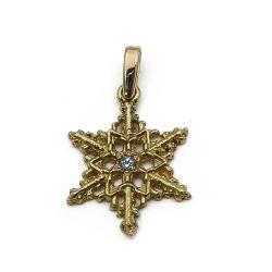 Tuotekuva 18k Kultainen tähti riipus sinisellä kivellä