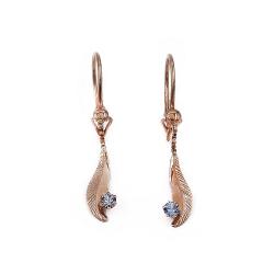 Tuotekuva Kultaiset sulkakorvakorut v.sin kivillä koukku APJ